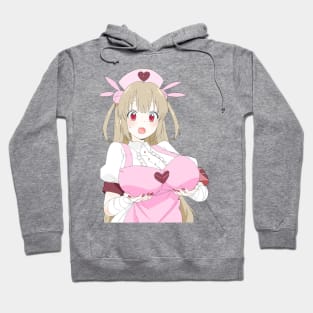 Lewd Anime Nurse Pink Aesthetic Hoodie